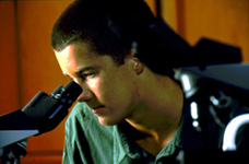 Student at Microscope