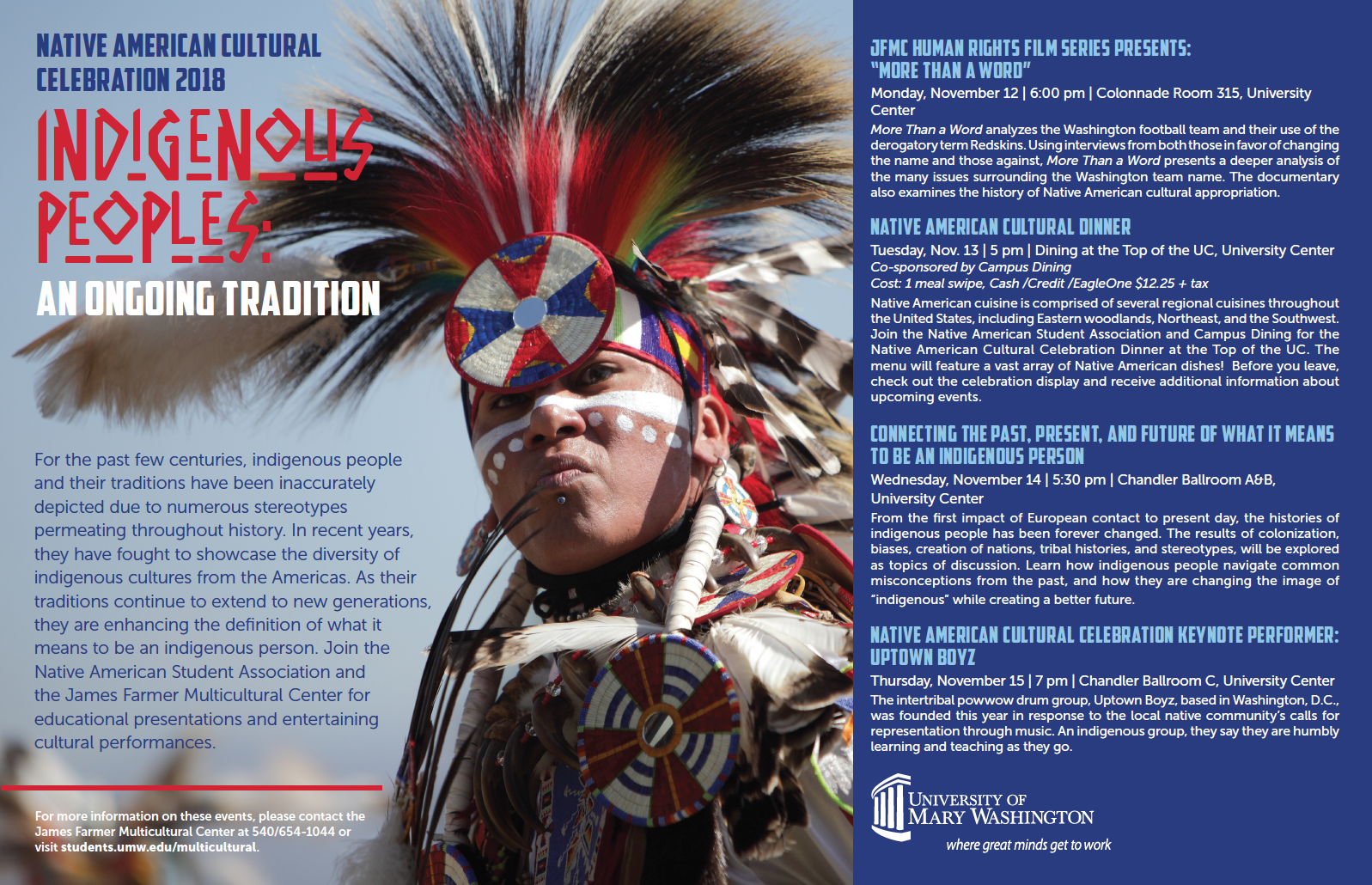 Native American Cultural Celebration events - History and American Studies