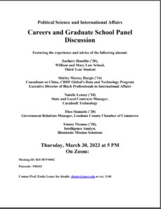 A flyer for the Spring 2023 Career Forum.