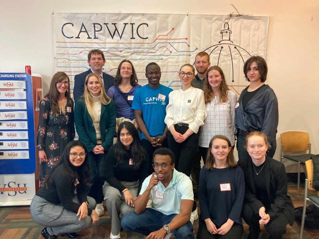 CS students with Dr. Jessica Zeitz at CAPWIC