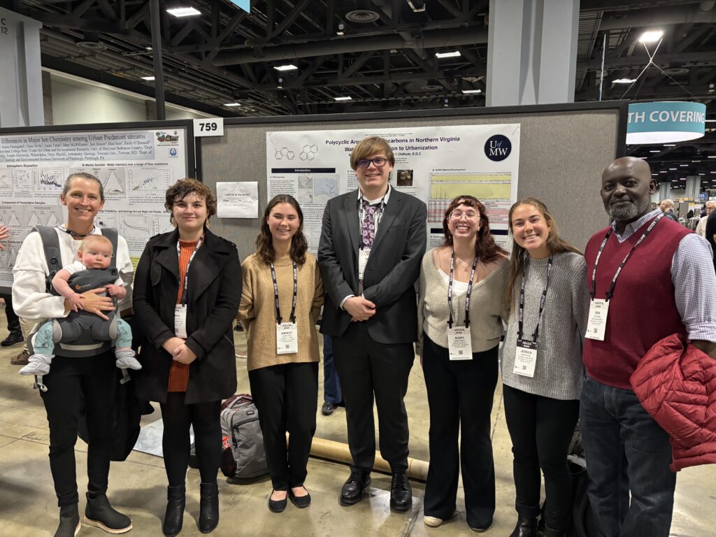 Earth and Environmental Science students and faculty at the American Geophysical Union (AGU) in Washington DC from December 9th-13th, 2024.