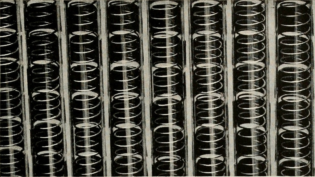 Detailed structure of the grid. The exterior electrodes are pieces of metal foil cemented to the outside of the tube.