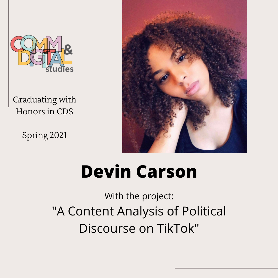 Devin Carson – graduated with honors in 2021