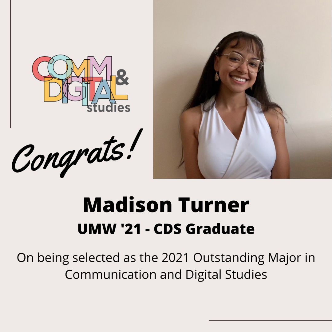 Congratulations to the CDS Outstanding Major in 2021 – Madison Turner
