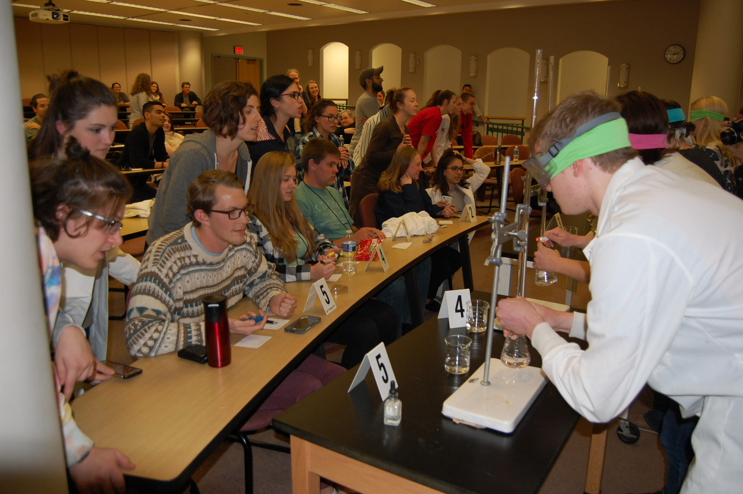 Students from all levels of the curriculum enjoy the Chemistry Department’s annual Titration Tournament.