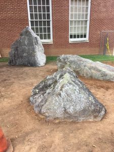 Zen garden rocks in place near Trinkle