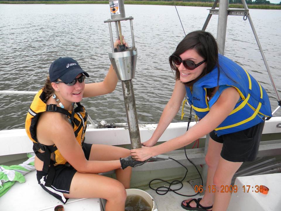 coring boat students