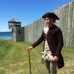 Ethan Knick in costume at the museum site