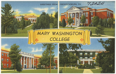 Mary Washington College Postcard image, circa 1930-1945