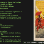 HIST 471 Problems in Genocide Studies Flyer