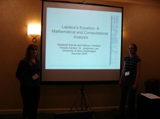 Liz and Kathryn in MathFest