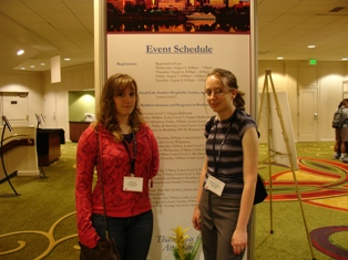 Liz and Kathryn at MathFest 2009, Portland, OR
