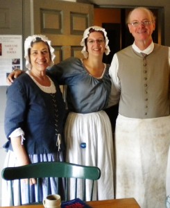 Rachel Icard (middle) and her coworkers Terry Yemm (R) and Lora Moyer (L) at Colonial Williamsburg