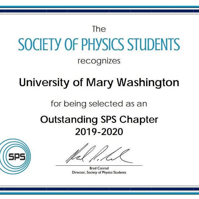 Local SPS physics chapter award.