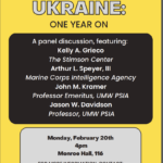 A flyer for the War in Ukraine Spring 2023 event.