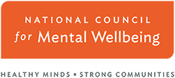 Logo for National Council for Mental Wellbeing. Healthy minds and strong communities.