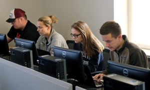 Students at work in our state of the art statistics lab.