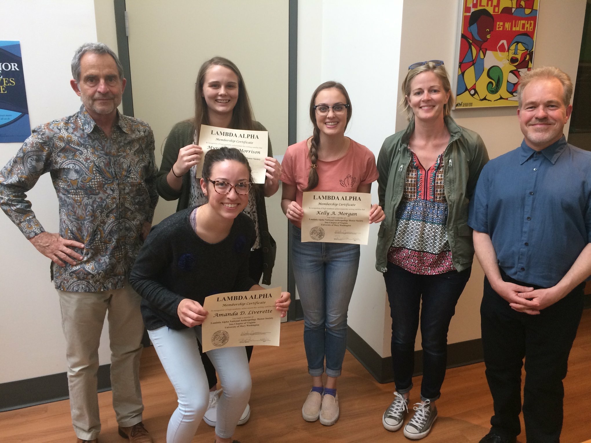 Induction Into Anthropology Honors Society